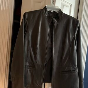 Alfani Brown Leather Jacket
